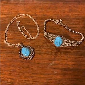 matching necklace and bracelet set